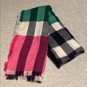 Joules Pink, Green, Navy, White Scarf